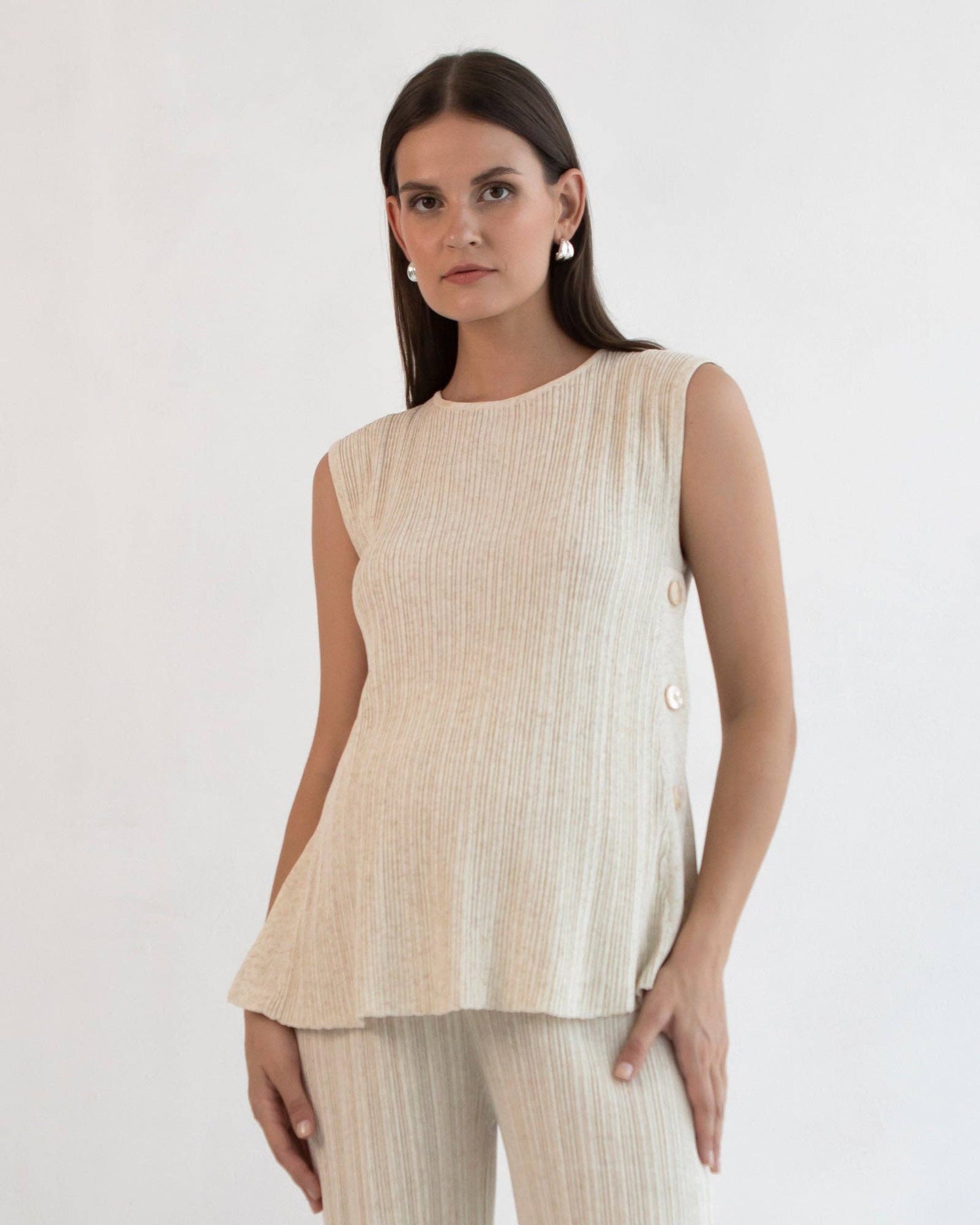 Collete Linen Knit Feeding Tank
