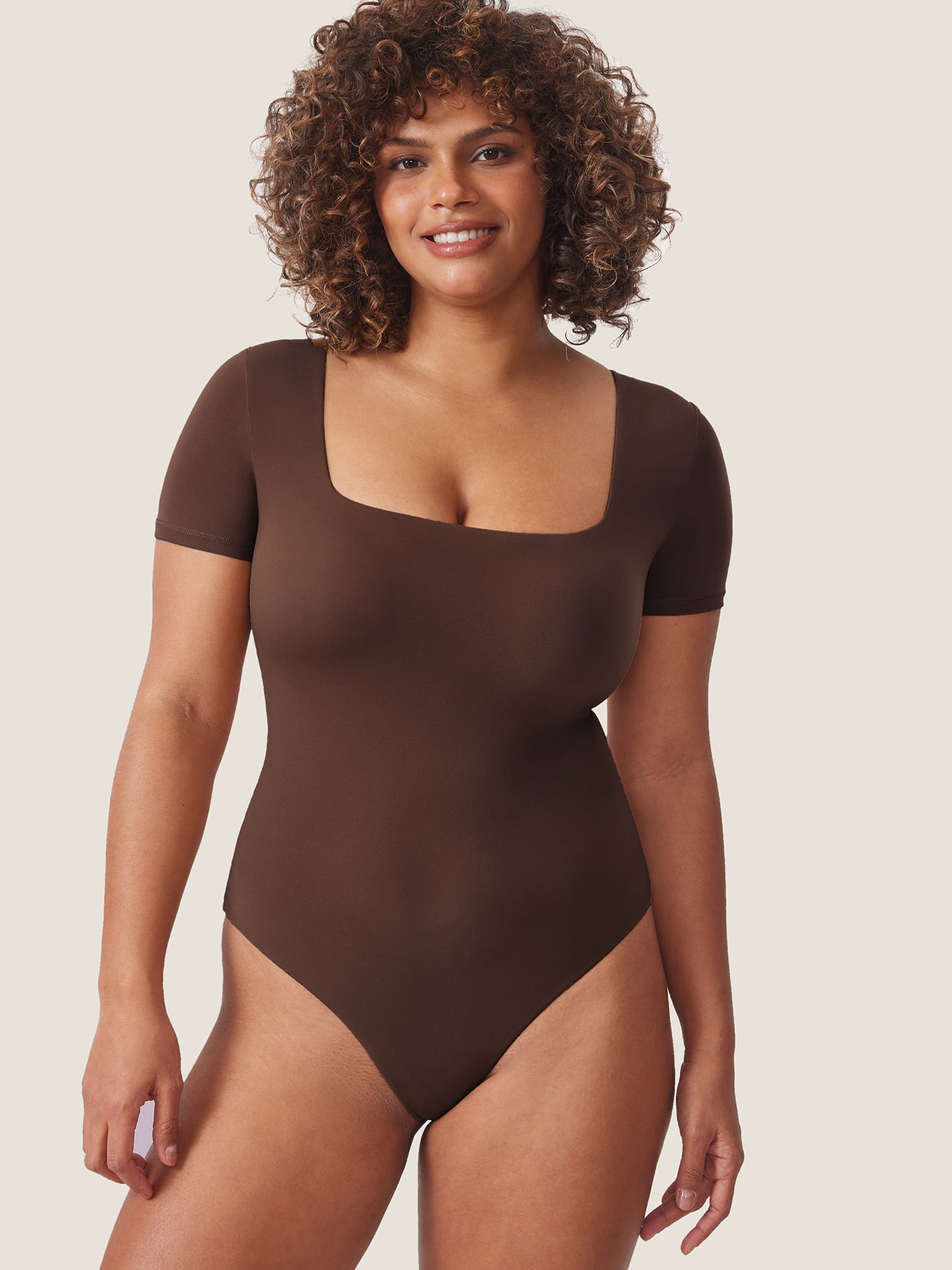 Square Neck Short Sleeve Bodysuit