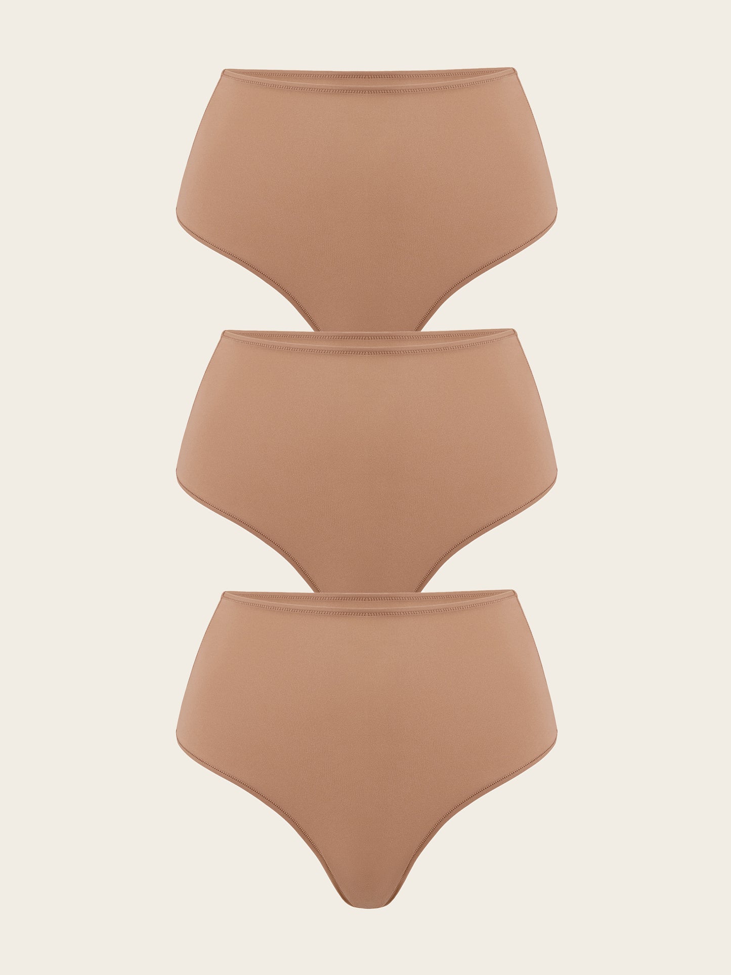Smooth High Waisted Thong - 3 Pack