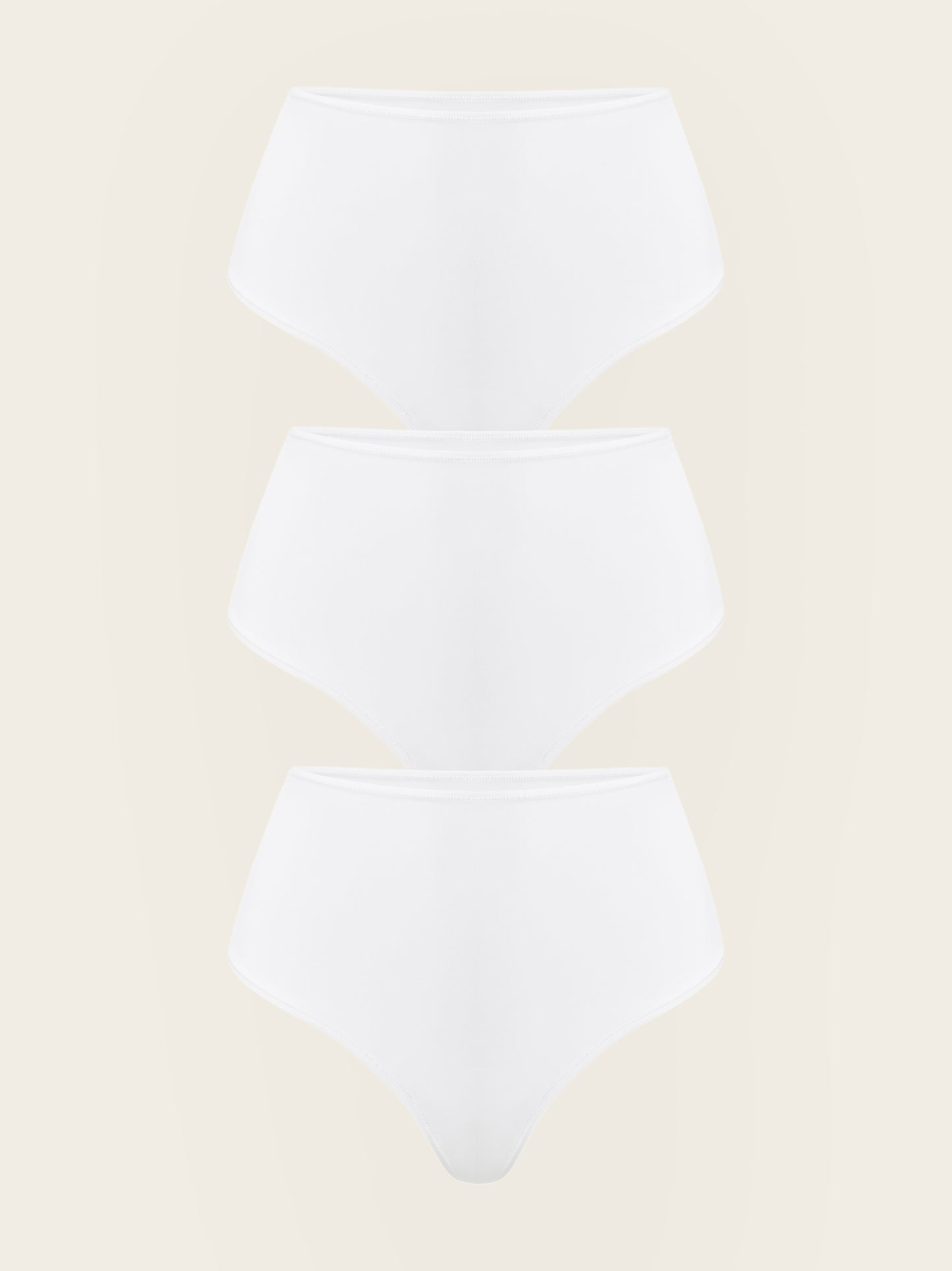 Smooth High Waisted Thong - 3 Pack