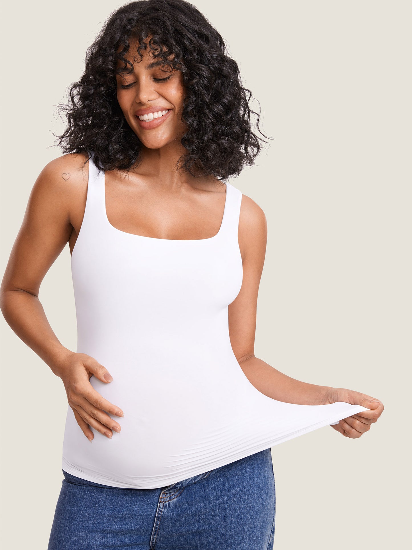 Square Neck Maternity Tank Top