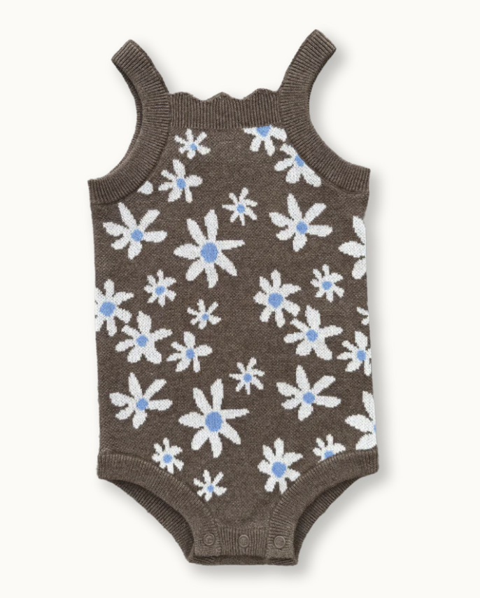 Wild Flower Singletsuit - Mud