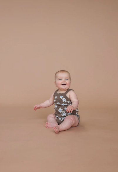 Wild Flower Singletsuit - Mud