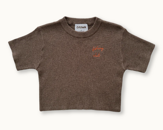 Fishing Club Rib Tee - Mud