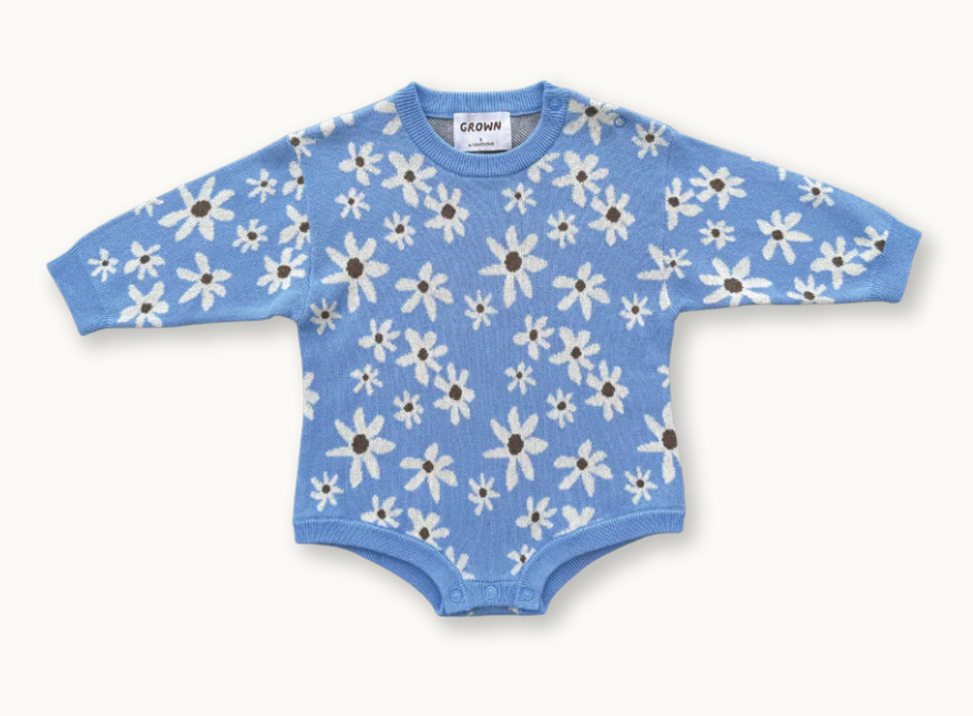 Wild Flower Romper - Sky