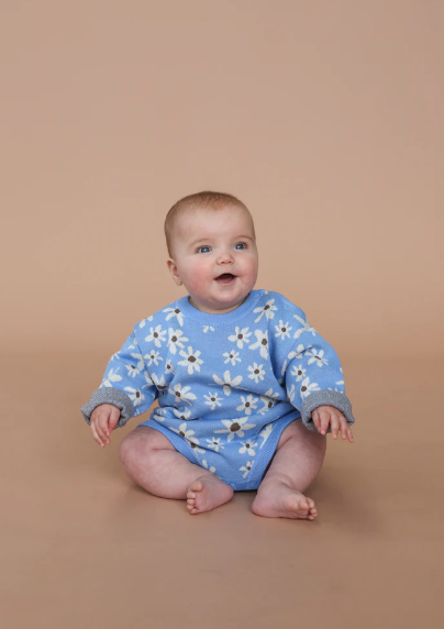 Wild Flower Romper - Sky