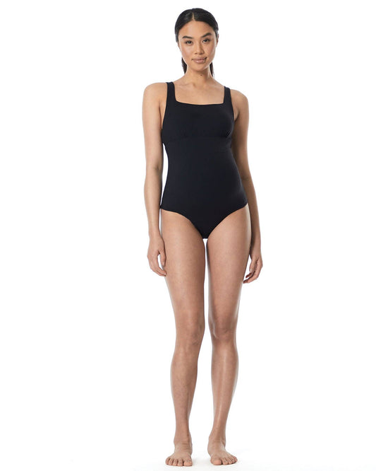 Square Neck One Piece Swimsuit