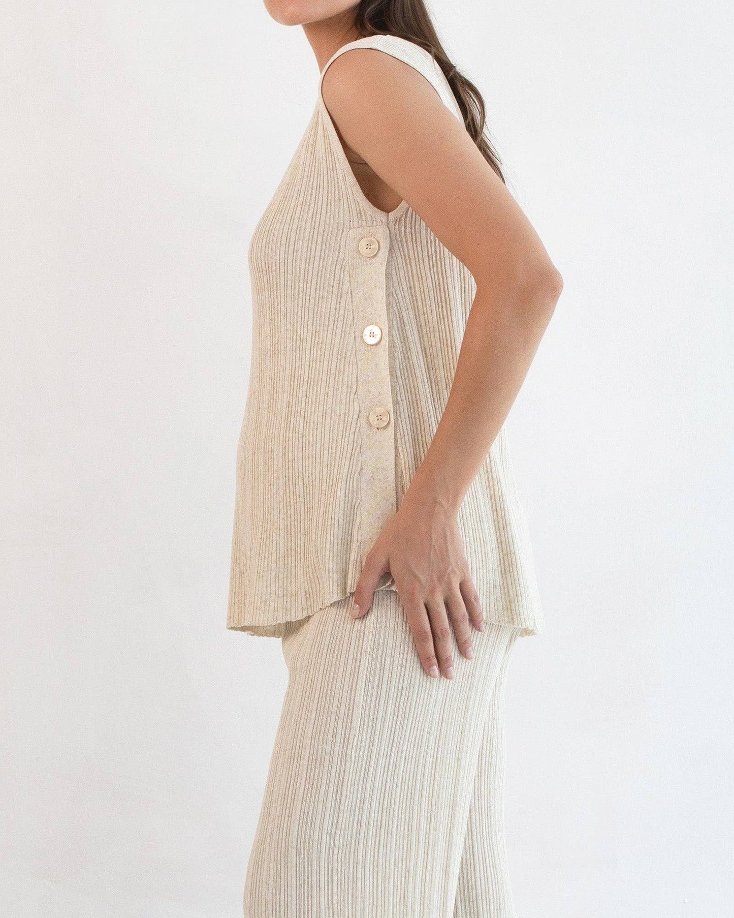 Collete Linen Knit Feeding Tank